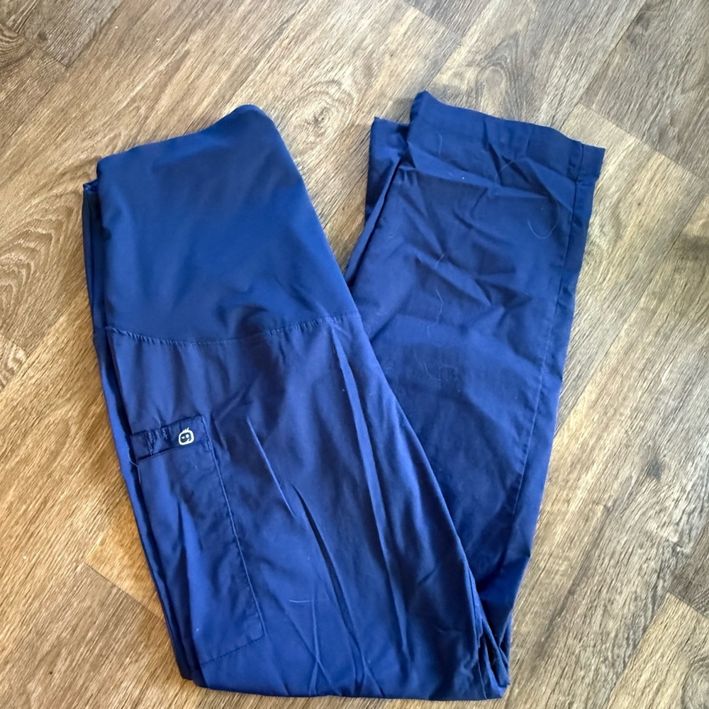 WonderWink Navy Blue Maternity Scrub Pants